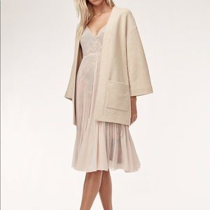 Aritzia Wilfred oversized wool open-front cardigan